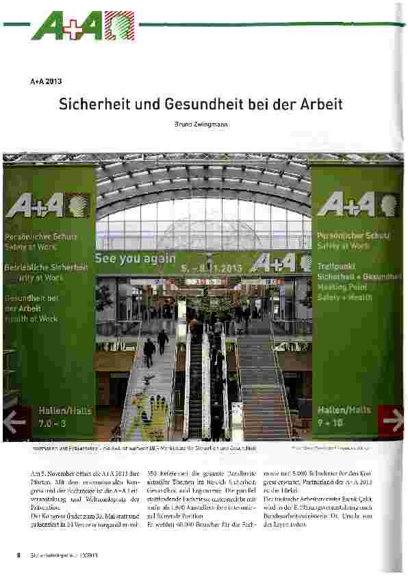 Vorschauseite 1: Sicherheit und Gesundheit bei der Arbeit