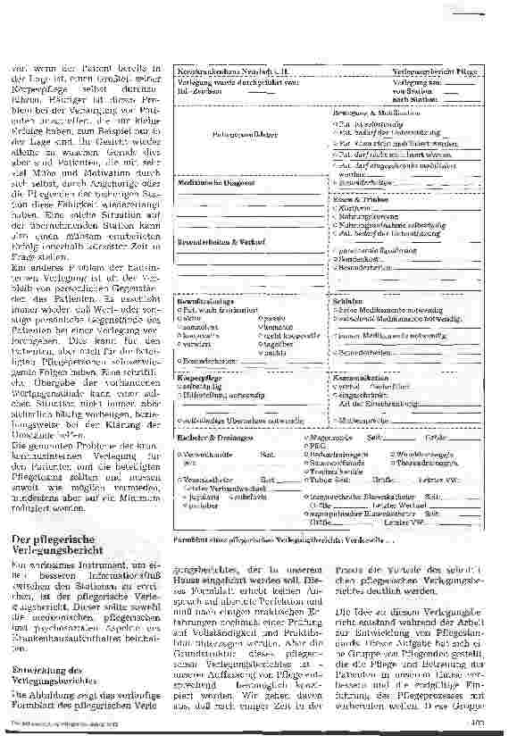 Vorschauseite 2: Probleme der krankenhausinternen Verlegung eines Patienten Der pflegerische Verlegungsbericht