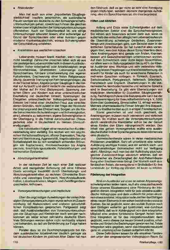Vorschauseite 2: Die Zukunft der ausländischen Arbeitnehmer und ihrer Familien in der Bundesrepublik Deutschland