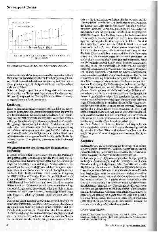 Vorschauseite 3: Die deutsche Phenylketonurie-Verbundstudie Beschreibung einer Längsschnittstudie und ihre Ergebnisse