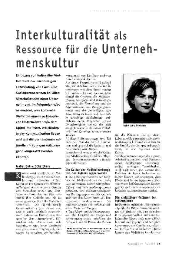 Vorschauseite 1: Interkulturalität als Ressource für die Unternehmenskultur