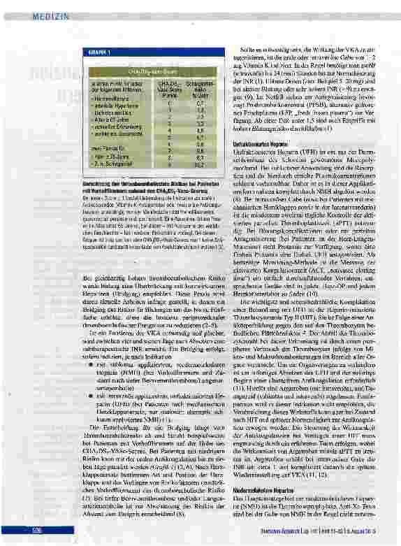 Vorschauseite 2: Perioperativer Umgang mit Antikoagulanzien und Thrombozytenaggregationstiemmern