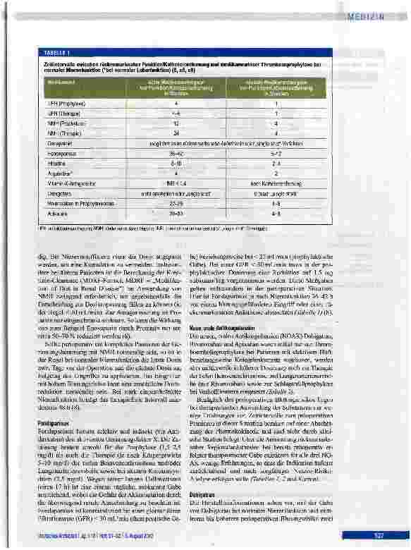 Vorschauseite 3: Perioperativer Umgang mit Antikoagulanzien und Thrombozytenaggregationstiemmern