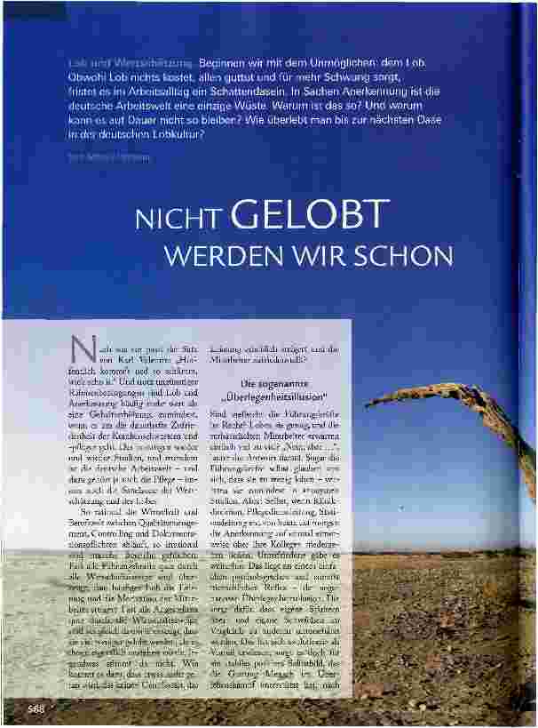 Vorschauseite 1: NICHT GELOBT WERDEN WIR SCHON
