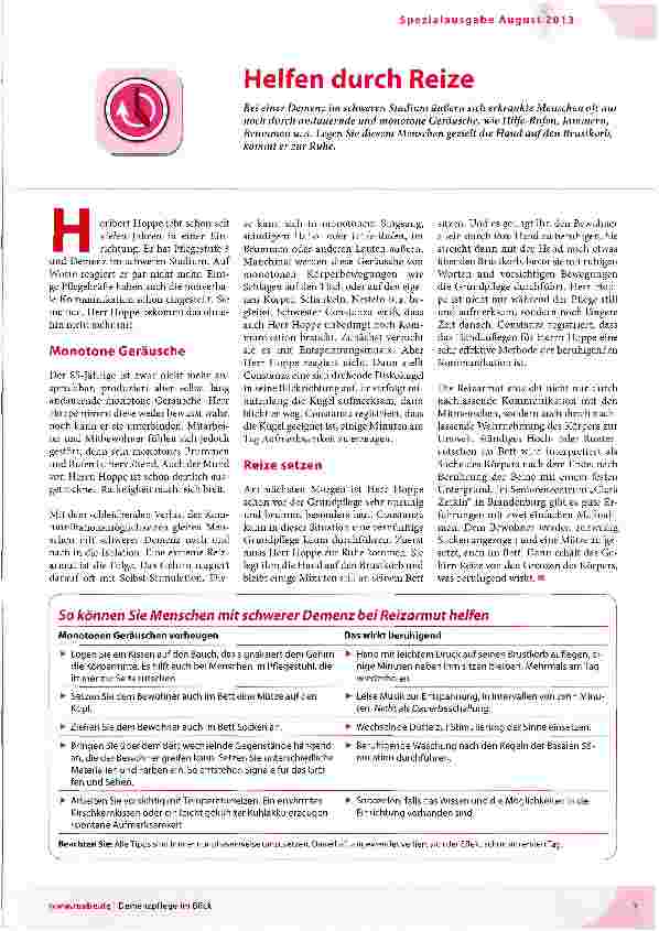 Vorschauseite 1: Helfen durch Reize