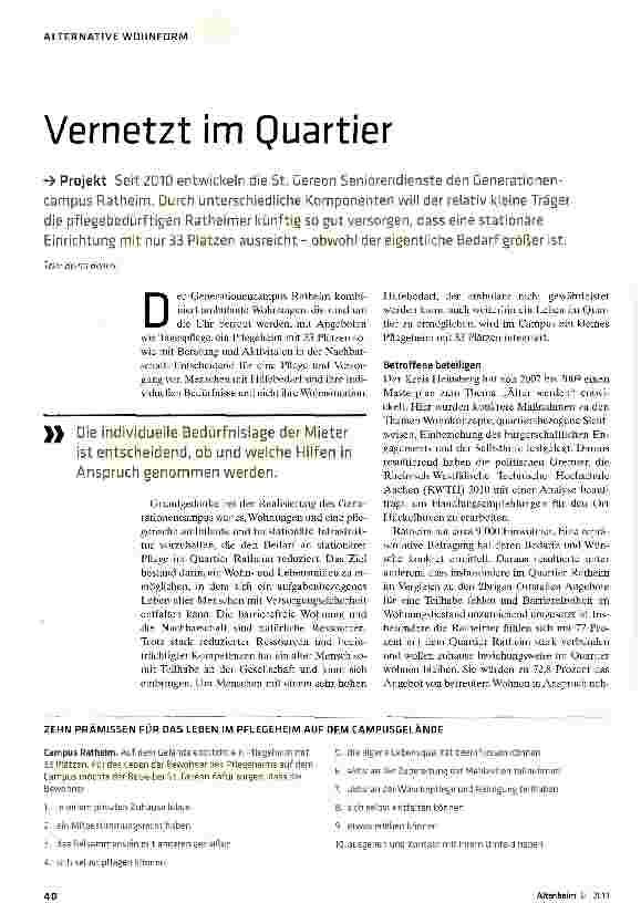Vorschauseite 1: Vernetzt im Quartier