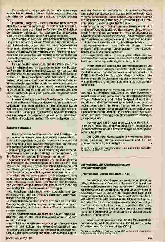 Vorschauseite 3: Arbeitssitzung des Rates der Ländervertreter des Weltbundes der Krankenschwestern und Krankenpfleger (ICN) in Brasilia