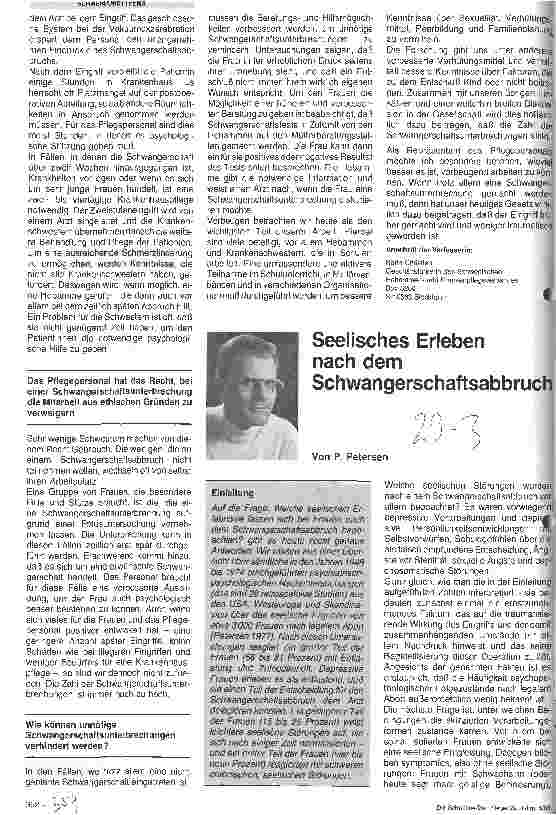 Vorschauseite 1: Seelisches Erleben nach dem Schwangerschaftsabbruch