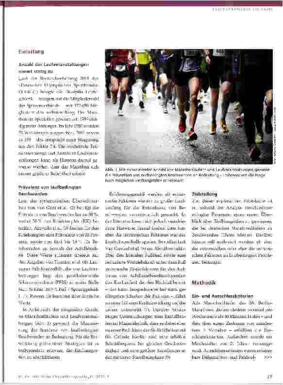 Vorschauseite 2: Faktoren für die Entwicklung von Beschwerden bei deutschen Marathonläufern