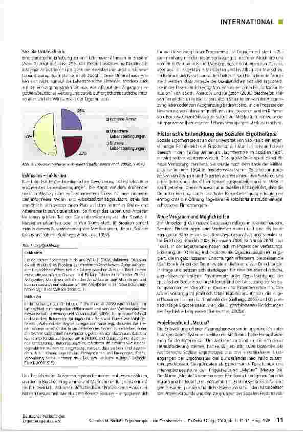 Vorschauseite 2: Soziale Ergotherapie -ein Fachbereich der Ergotherapie in Brasilien