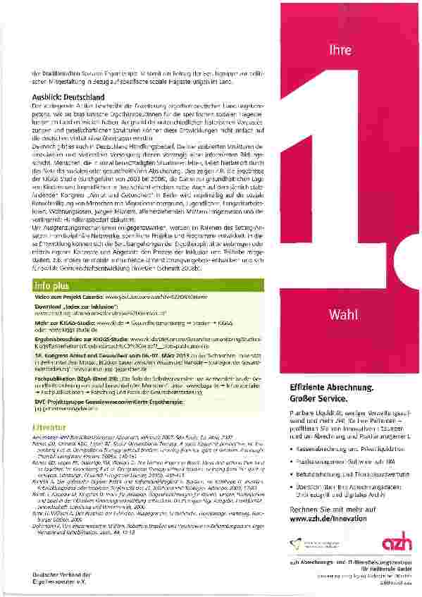 Vorschauseite 6: Soziale Ergotherapie -ein Fachbereich der Ergotherapie in Brasilien
