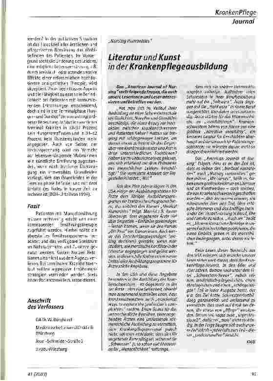 Vorschauseite 6: Mangelernährung - Möglichkeiten enteraler und parenteraler Nahrungszufuhr