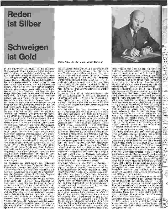 Vorschauseite 1: Reden ist Silber -Schweigen ist Gold