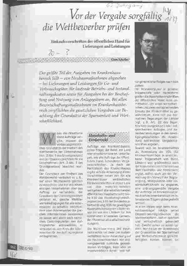 Vorschauseite 1: Vor der Vergabe sorgfältig die Wettbewerber prüfen Einkaufsvorschriften der öffentlichen Hand für Lieferung und Leistung