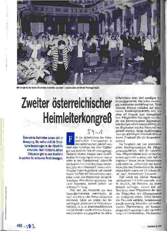 Vorschauseite 1: Zweiter österreichischer Heimleiterkongreß