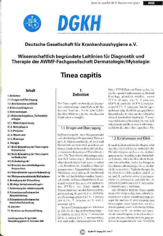 Vorschauseite 1: Tinea capitis