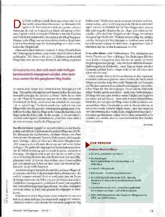 Vorschauseite 2: Begegnung mit Andreas Westerfellhaus