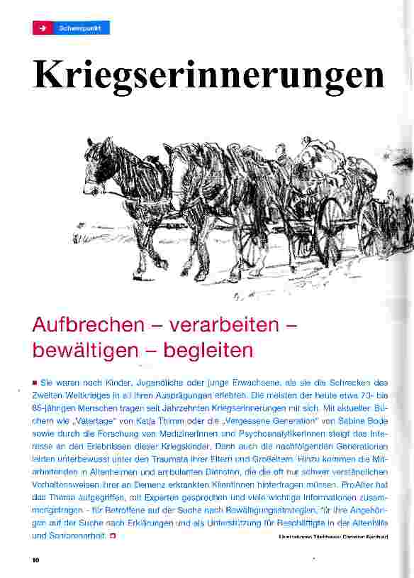 Vorschauseite 1: Kriegserinnerungen im Alter