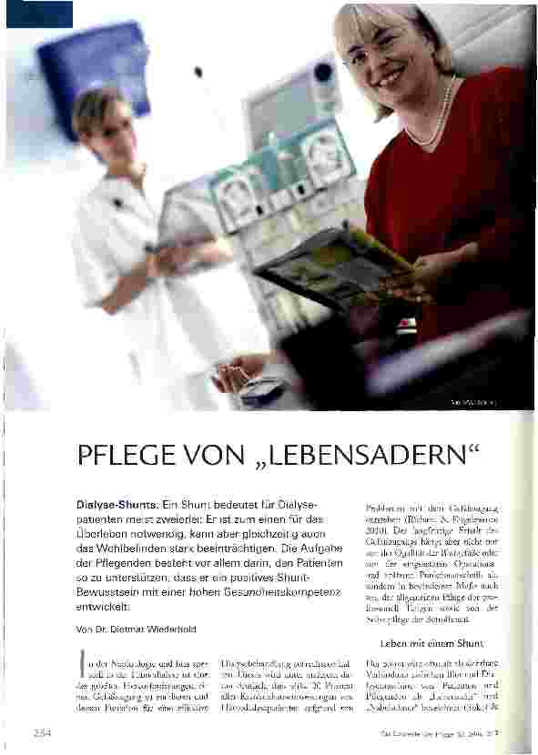 Vorschauseite 1: PFLEGE VON „LEBENSADERN