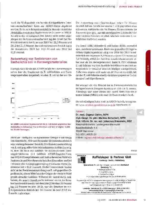 Vorschauseite 3: Antibiotika-Resistenz-Monitoring in Niedersachsen (ARMIN)