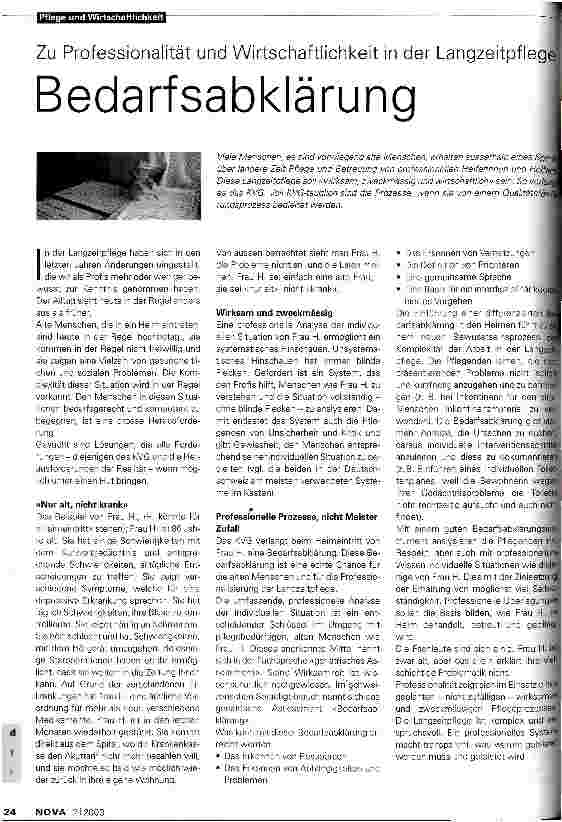 Vorschauseite 1: Bedarfsabklärung