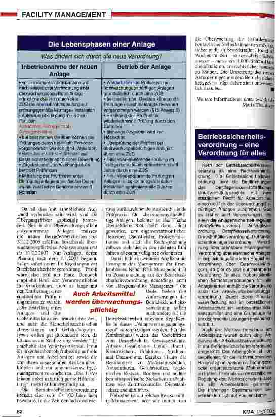 Vorschauseite 3: Betriebssicherheitsverordnung: Deregulativer Neuregelungswahnsinn
