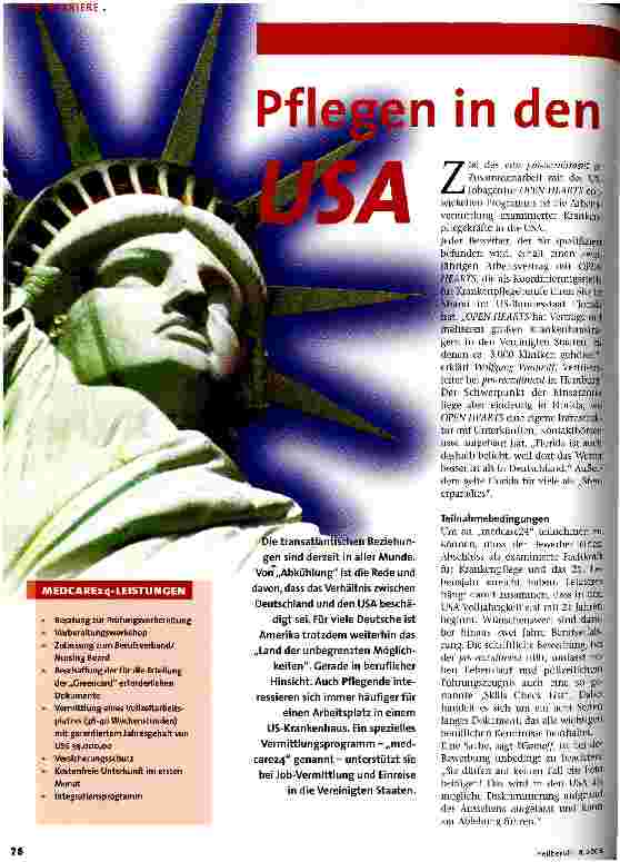 Vorschauseite 1: Pflege in den USA