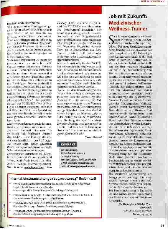 Vorschauseite 2: Pflege in den USA