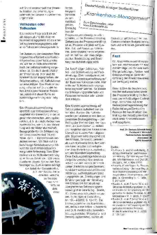 Vorschauseite 4: Womit sollen/wollen Krankenhäuser steuern? Bewertung von Behandlungspfaden, G-DRG-Kalkulation, Prozesskostenrechnung, Deckungsbeitragsrechnung, Kostenträgerstück-, Kostenträgerzei…