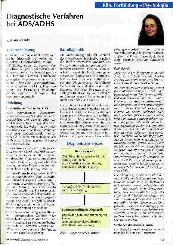 Vorschauseite 1: Diagnostische Verfahren bei ADS/ADHS