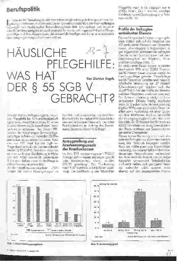 Vorschauseite 1: Häusliche Pflegehilfe: Was hat der Paragraph 55 SGB V gebracht?