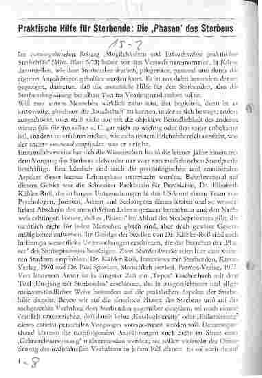Vorschauseite 1: Praktische Hilfe für Sterbende - Die Phasen des Sterbens
