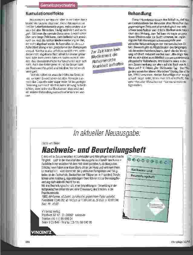 Vorschauseite 5: Pillen ersetzen die Zuwendung nicht Der Einsatz von Psychopharmaka ist in d.Altenpflege allerletze Wahl
