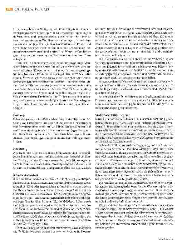 Vorschauseite 2: Kinderund Jugendhospizarbeit