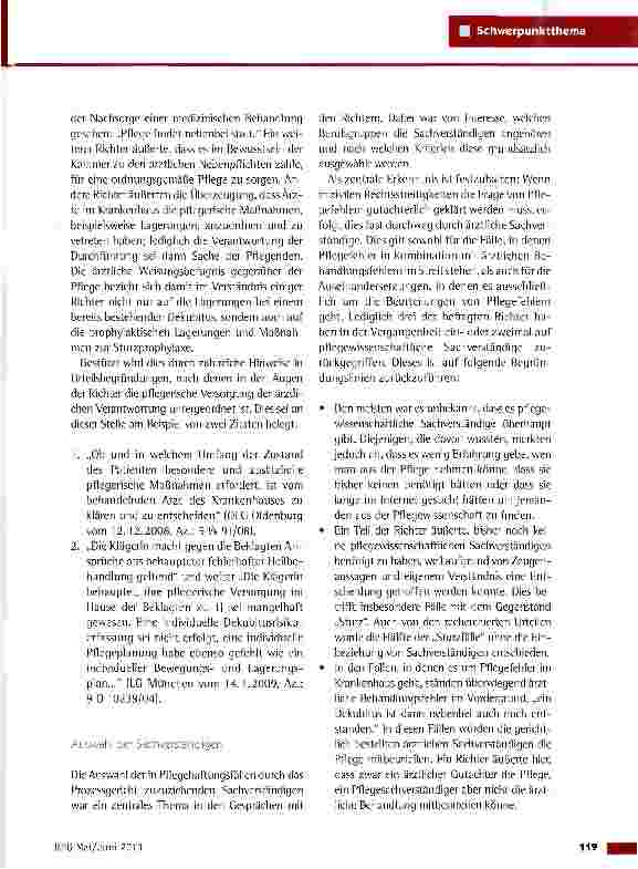 Vorschauseite 4: Begutachtung von Pflegefehlernt (K)eine Aufgabe der Ärzte?