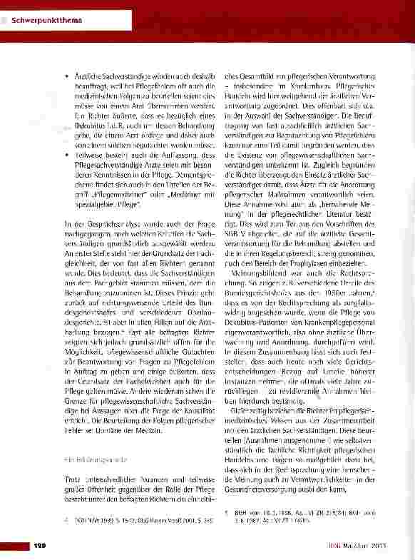 Vorschauseite 5: Begutachtung von Pflegefehlernt (K)eine Aufgabe der Ärzte?