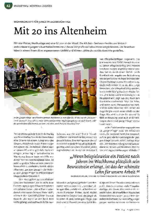 Vorschauseite 1: Mit 20 ins Altenheim