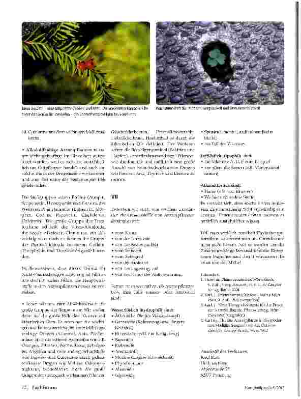 Vorschauseite 4: Systematik der pflanzlichen Inhaltstoffe