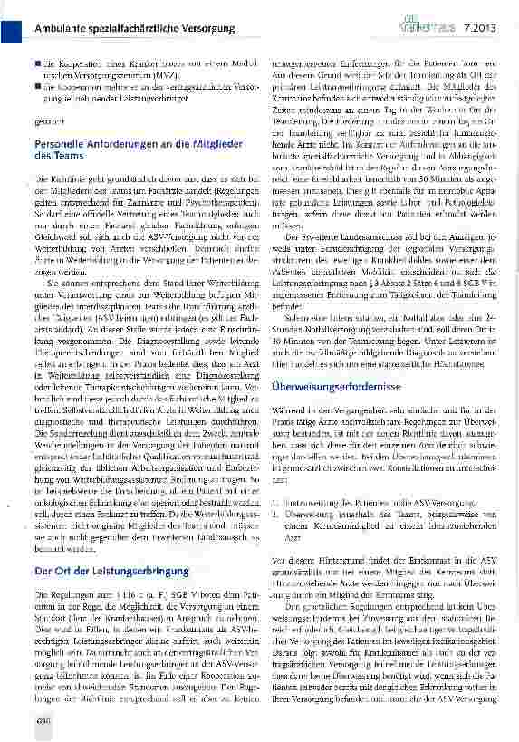 Vorschauseite 5: Die neue G-BA-Richtlinie zu § 116 bSGB V
