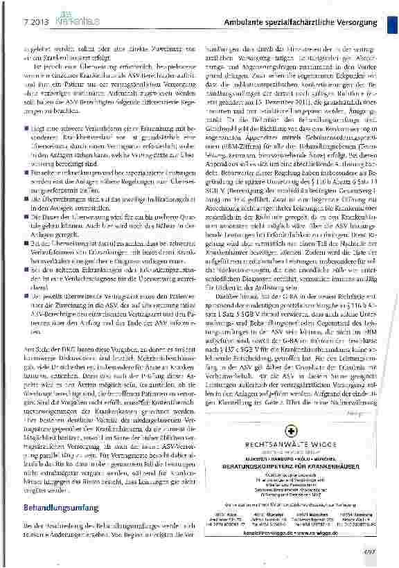 Vorschauseite 6: Die neue G-BA-Richtlinie zu § 116 bSGB V