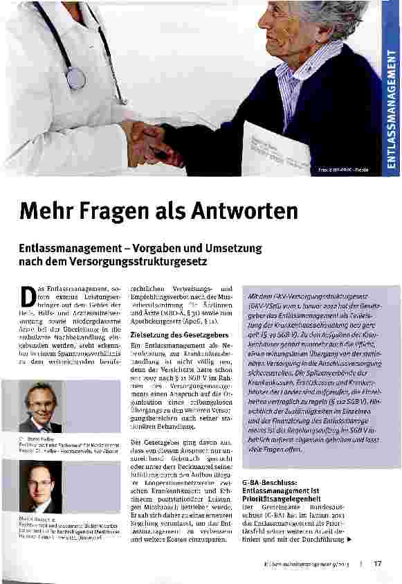 Vorschauseite 1: Mehr Fragen als Antworten