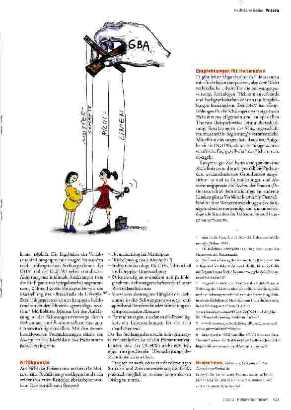 Vorschauseite 2: Der Gemeinsame Bundesausschuss (Teil 2): Immer Ärger mit den Mutterschafts-Richtlinien