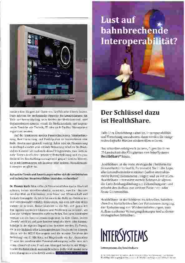 Vorschauseite 2: Erfolgreiches Management bildgebender Medizintechnik
