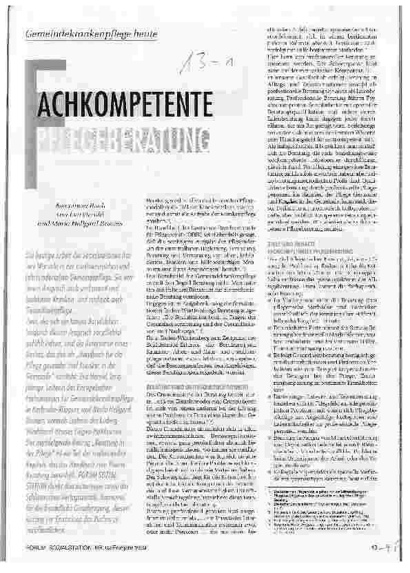 Vorschauseite 1: Fachkompetente Pflegeberatung
