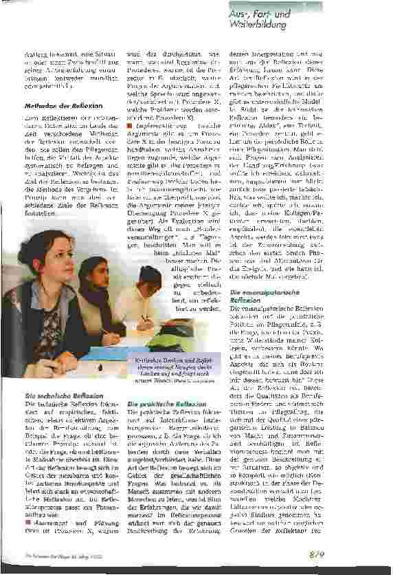 Vorschauseite 4: Pflegeausbildung: Neue Möglichkeiten nutzen Teil 3: Reflexion als berufsbildendes Konzept