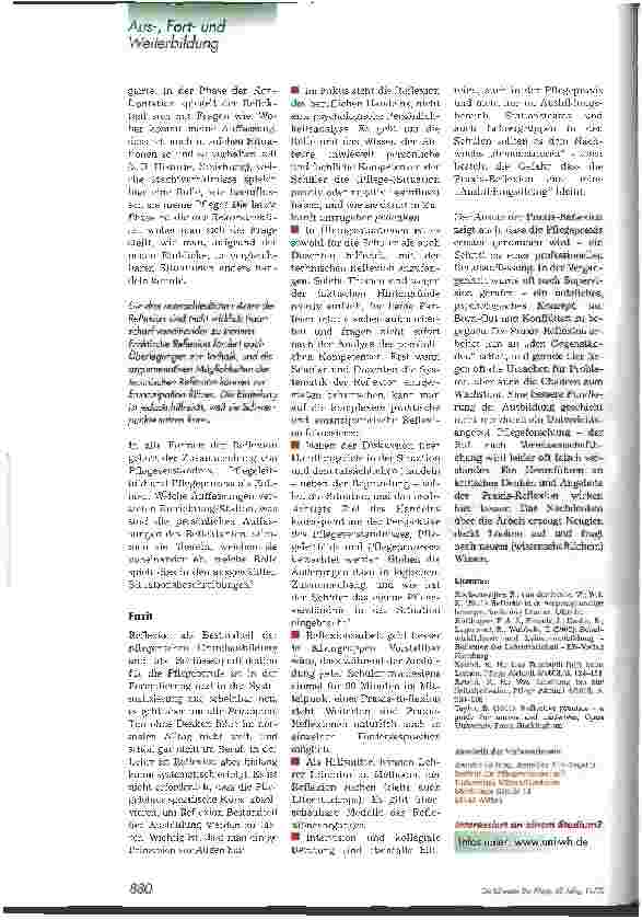 Vorschauseite 5: Pflegeausbildung: Neue Möglichkeiten nutzen Teil 3: Reflexion als berufsbildendes Konzept