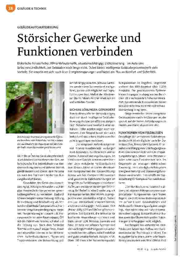 Vorschauseite 1: Störsicher Gewerke und Funktionen verbinden