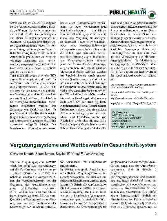 Vorschauseite 2: Wettbewerb in der GKV: Kein Allheilmittel, aber wirksames Instrument