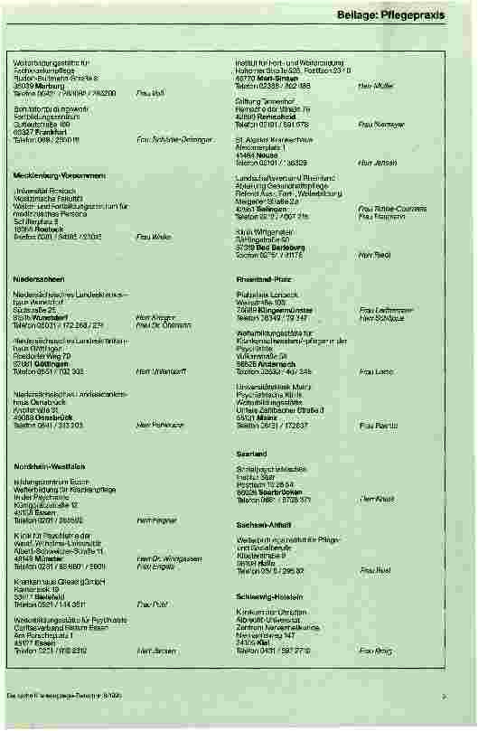 Vorschauseite 4: Entwicklung der Weiterbildung für Psychiatrische Krankenpflege