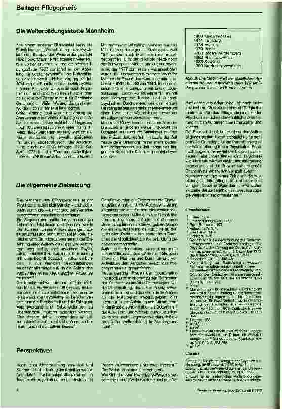Vorschauseite 5: Entwicklung der Weiterbildung für Psychiatrische Krankenpflege